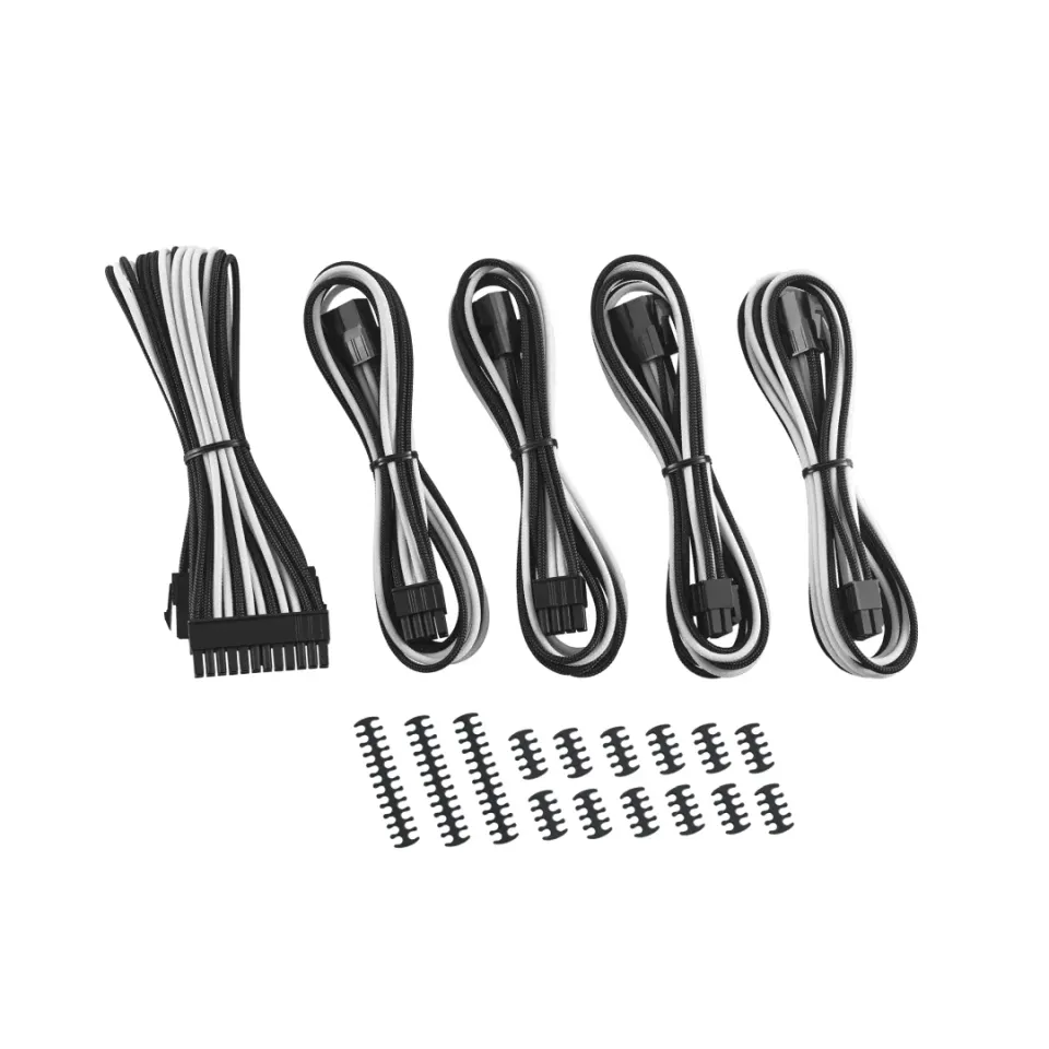 CableMod Classic ModMesh verlengkabelset 8+8 zwart-wit