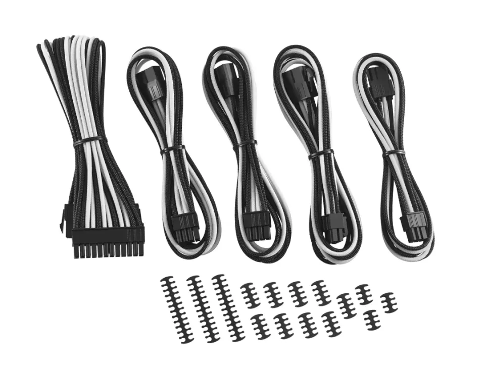 CableMod Classic ModMesh verlengkabelset 8+6 zwart-wit