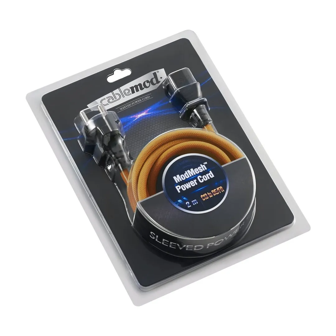 CableMod ModMesh Power Cord netsnoer oranje 2m C13