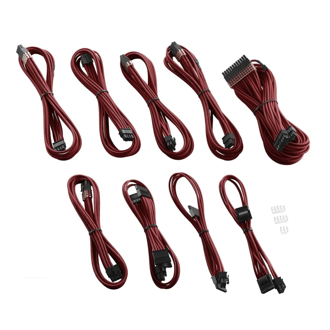 CableMod C-Series PRO kabelset Corsair bloedrood ModMesh