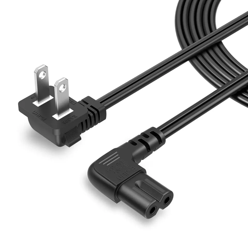 CableCreation netsnoer 2-polig 6FT 18AWG haaks