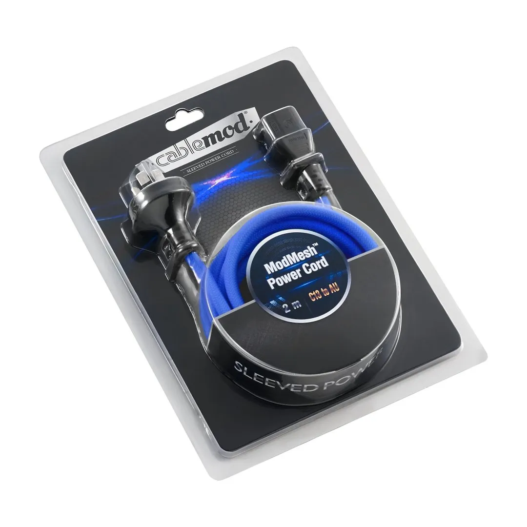 CableMod ModMesh C13 stroomkabel AU-stekker 2m blauw