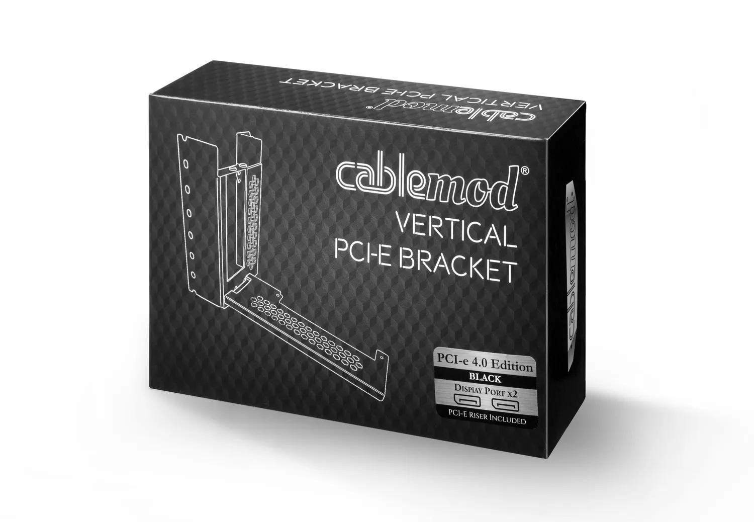 CableMod Vertical bracket PCI-e 4.0 zwart 2x DisplayPort
