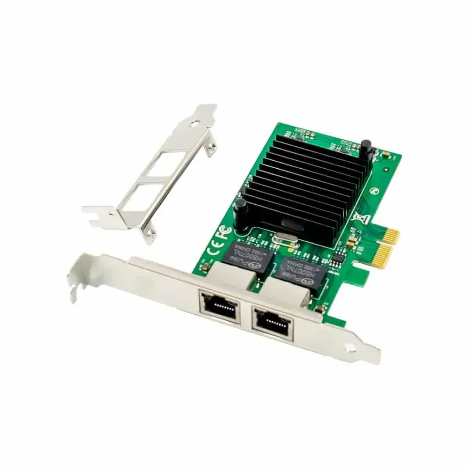 Microconnect 82576 Netwerkkaart PCIe x1 Dual RJ45