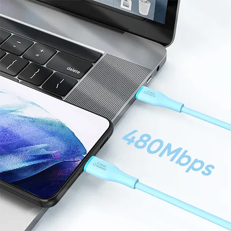 CableCreation Soft Silicone USB-C naar USB-C kabel 2m 60W