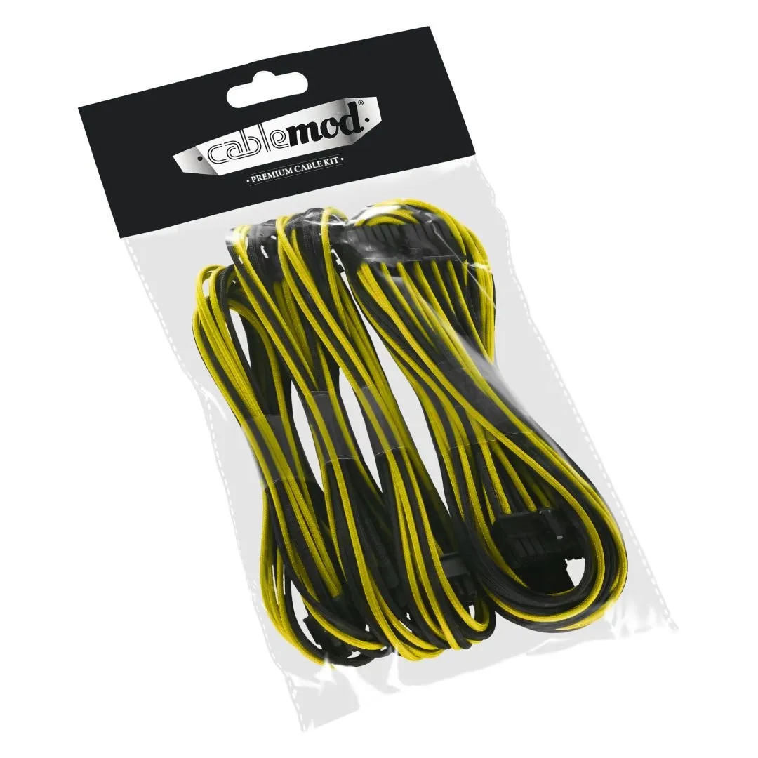 CableMod E-Series ModFlex Basic kabelset EVGA zwart-geel 4-delig