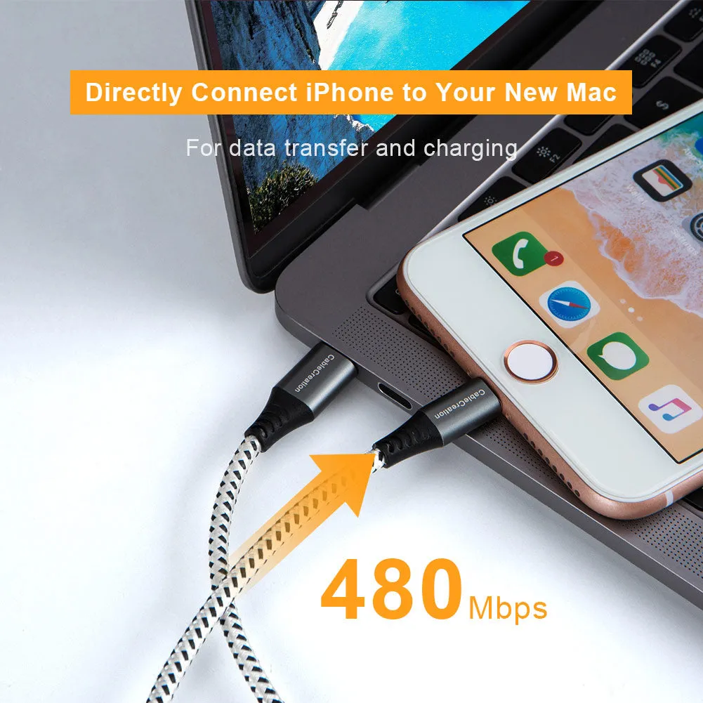 CableCreation USB-C Lightning Kabel 0.3m MFi nylon