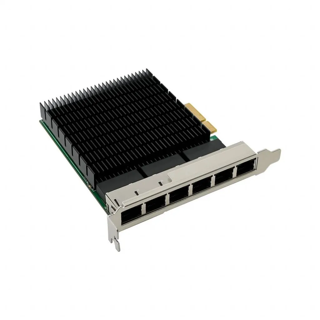 Microconnect RTL8125B netwerkkaart 6x 2.5G RJ45 PCIe