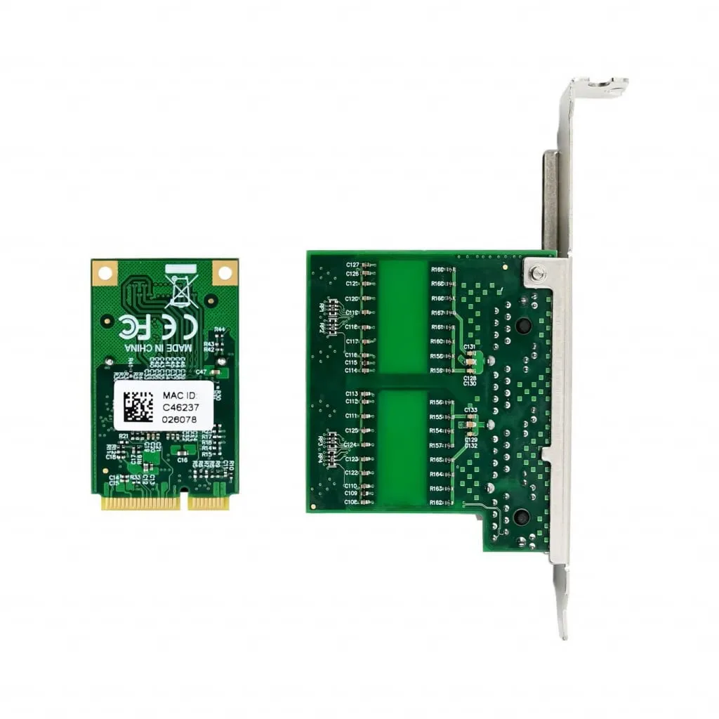 Microconnect I350-T4 netwerkkaart MiniPCIe quad RJ45