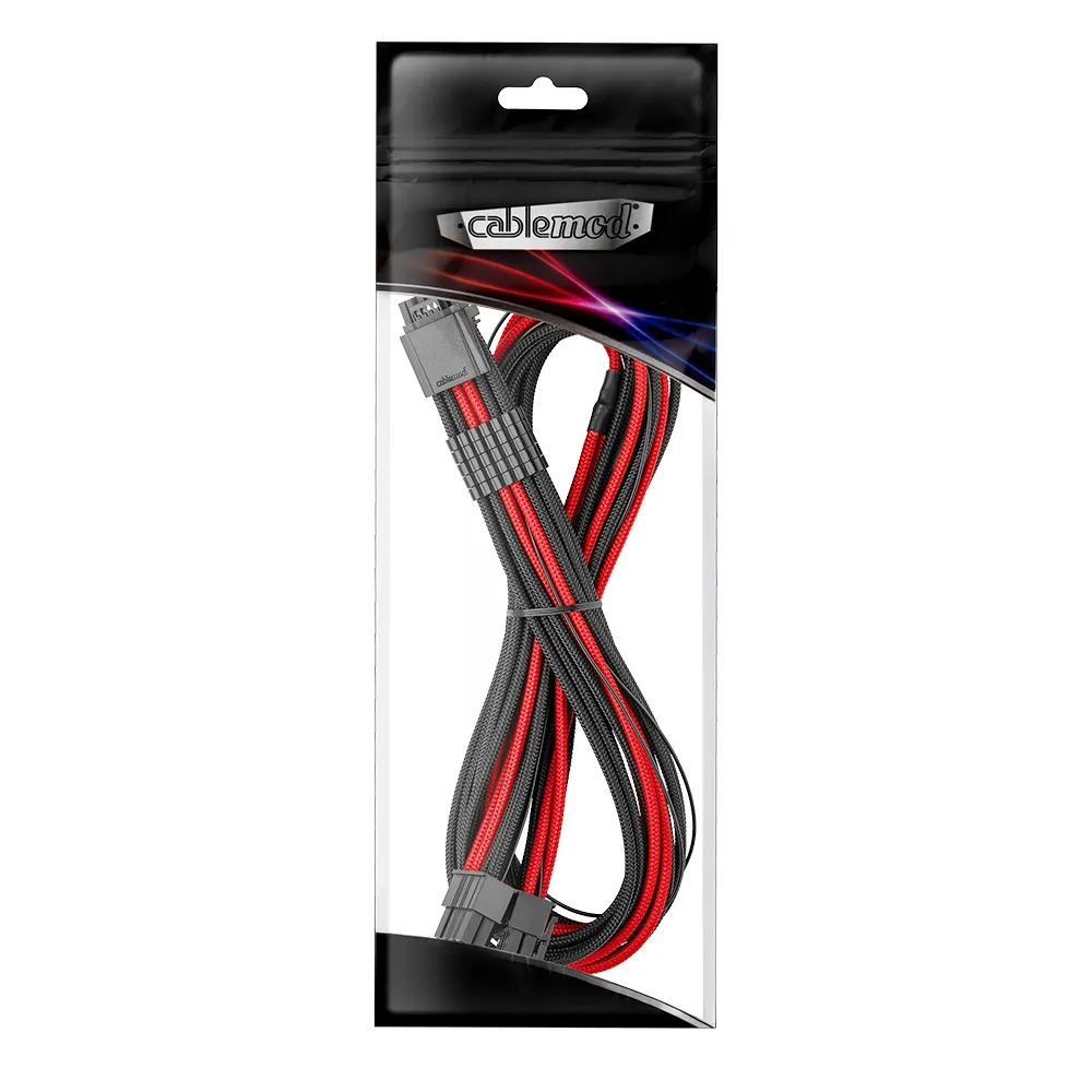 CableMod E-Series Pro ModMesh 12VHPWR kabel 60cm zwart-rood