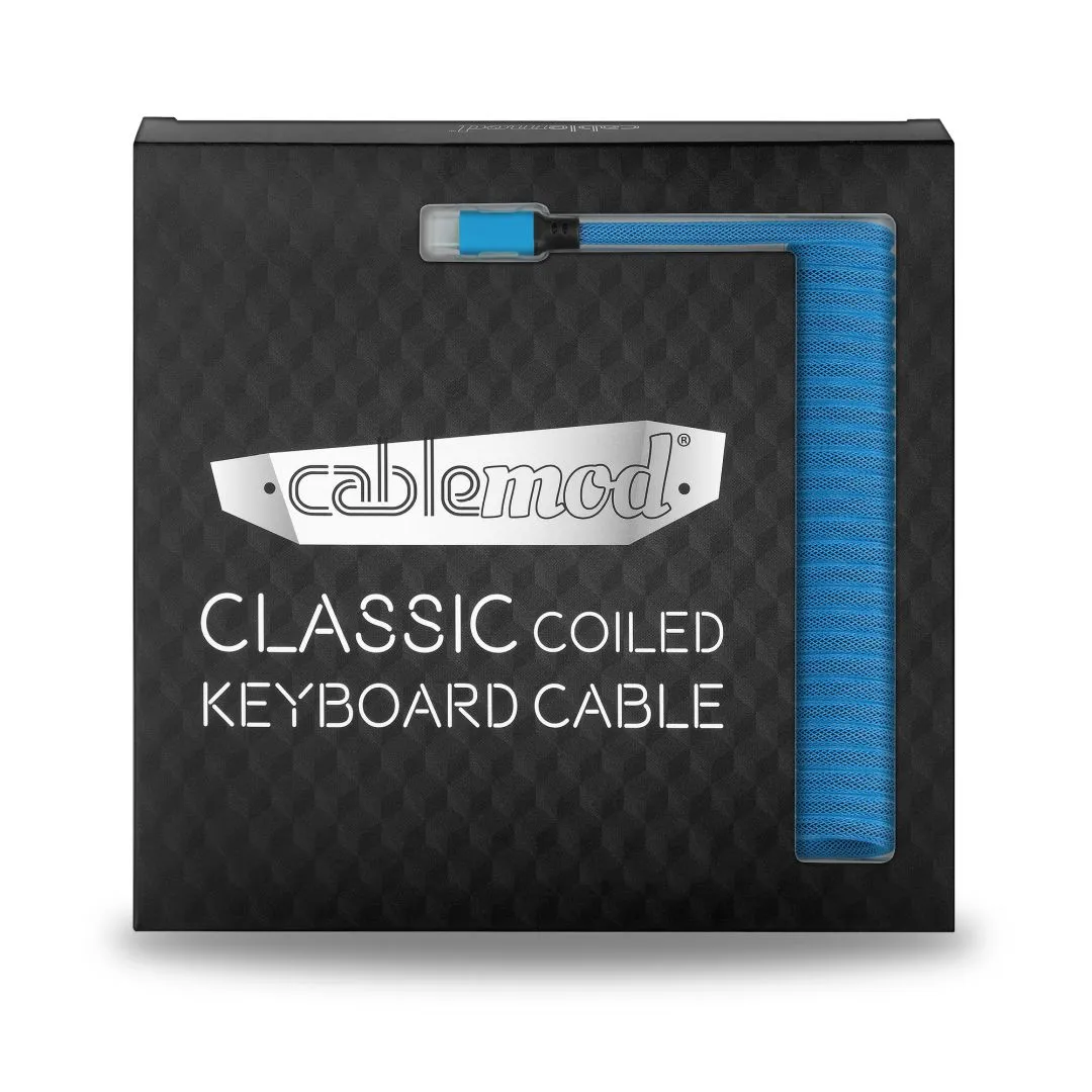 CableMod Classic coiled keyboard kabel 150cm blauw