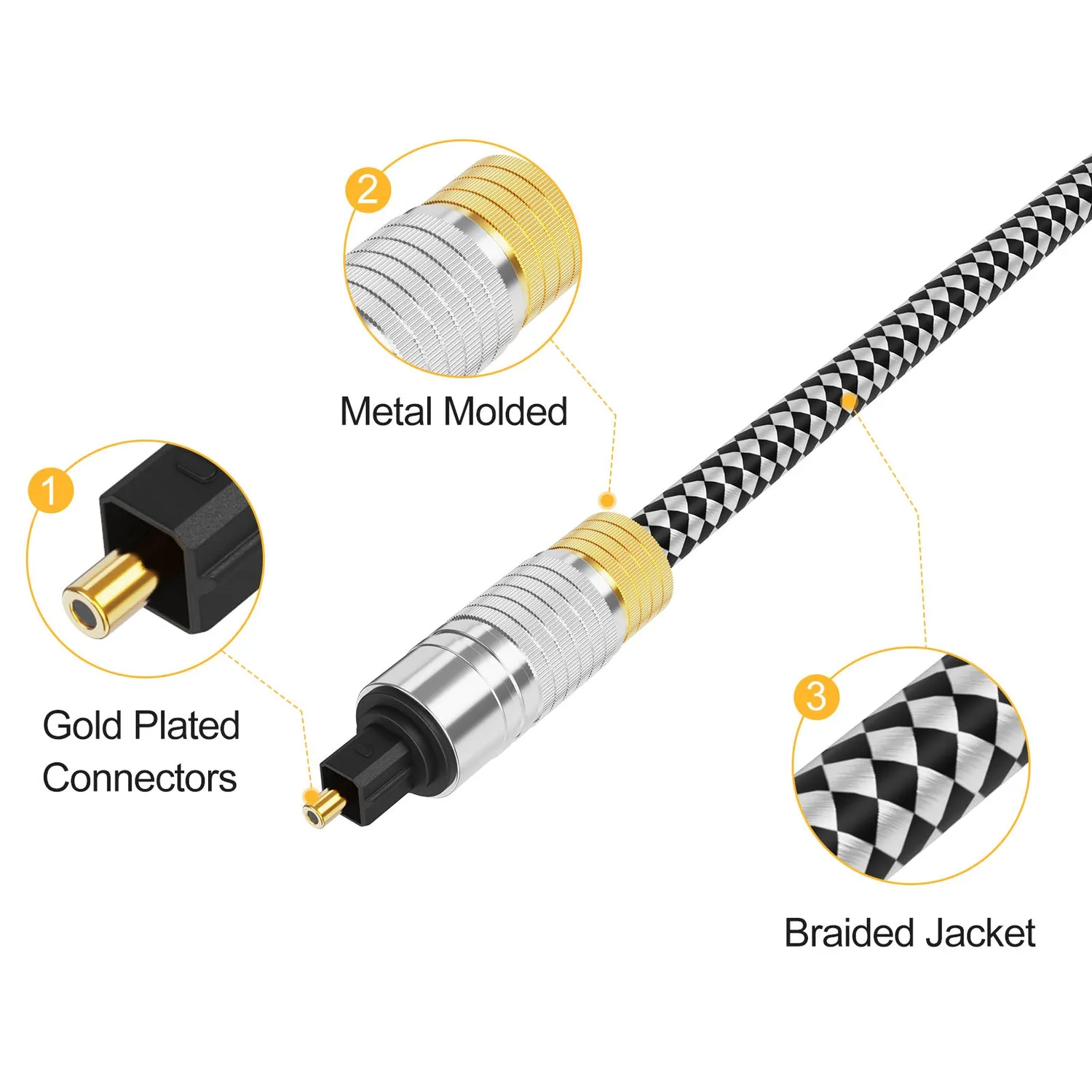 CableCreation Optical Audio kabel toslink 3,6m