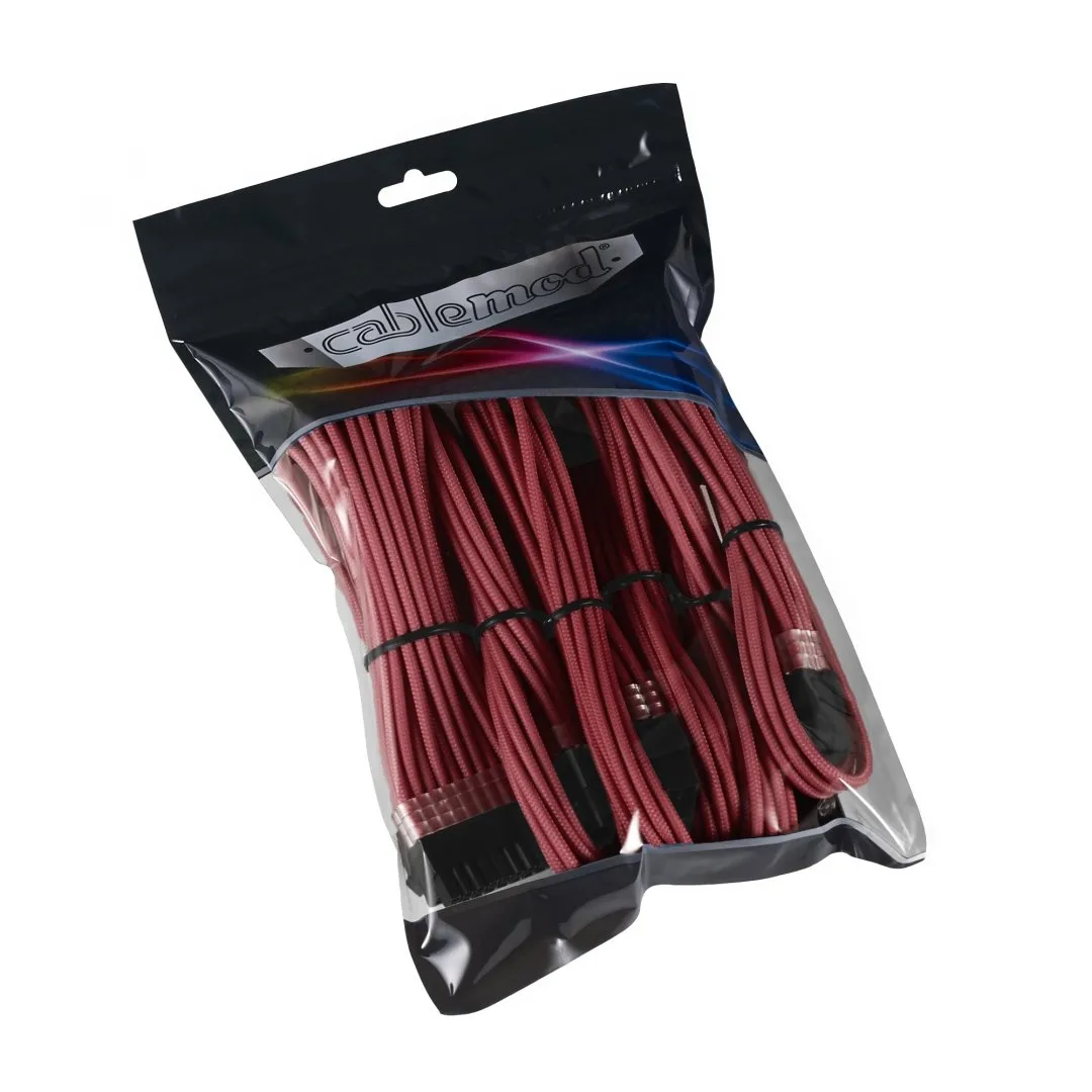 CableMod Pro ModMesh extensionkit blood red kabels