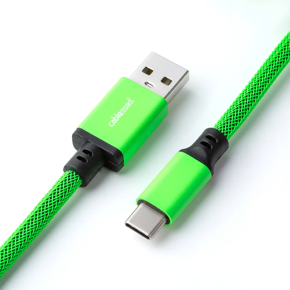 CableMod Pro spiraal toetsenbordkabel USB-C 150cm viper-groen