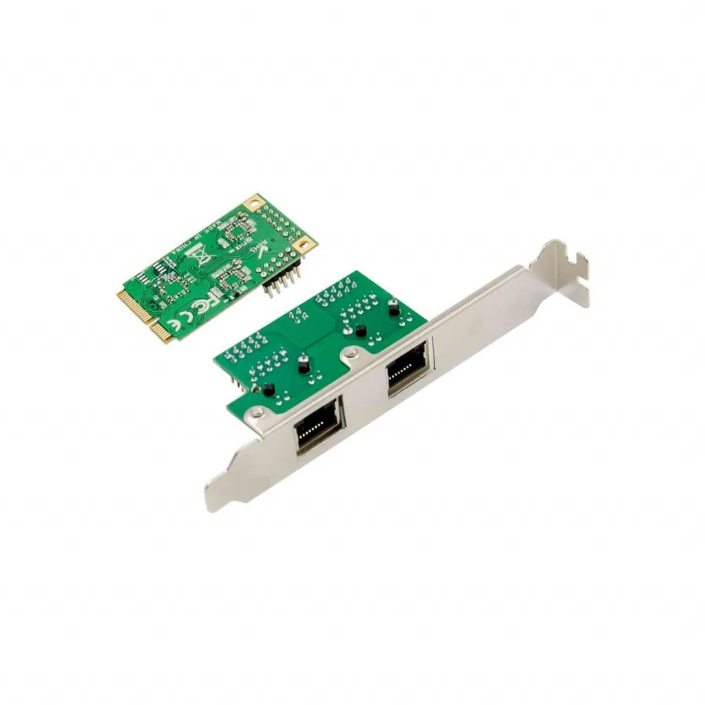 Microconnect 8111F Mini PCIe netwerkkaart dual 1G RJ45