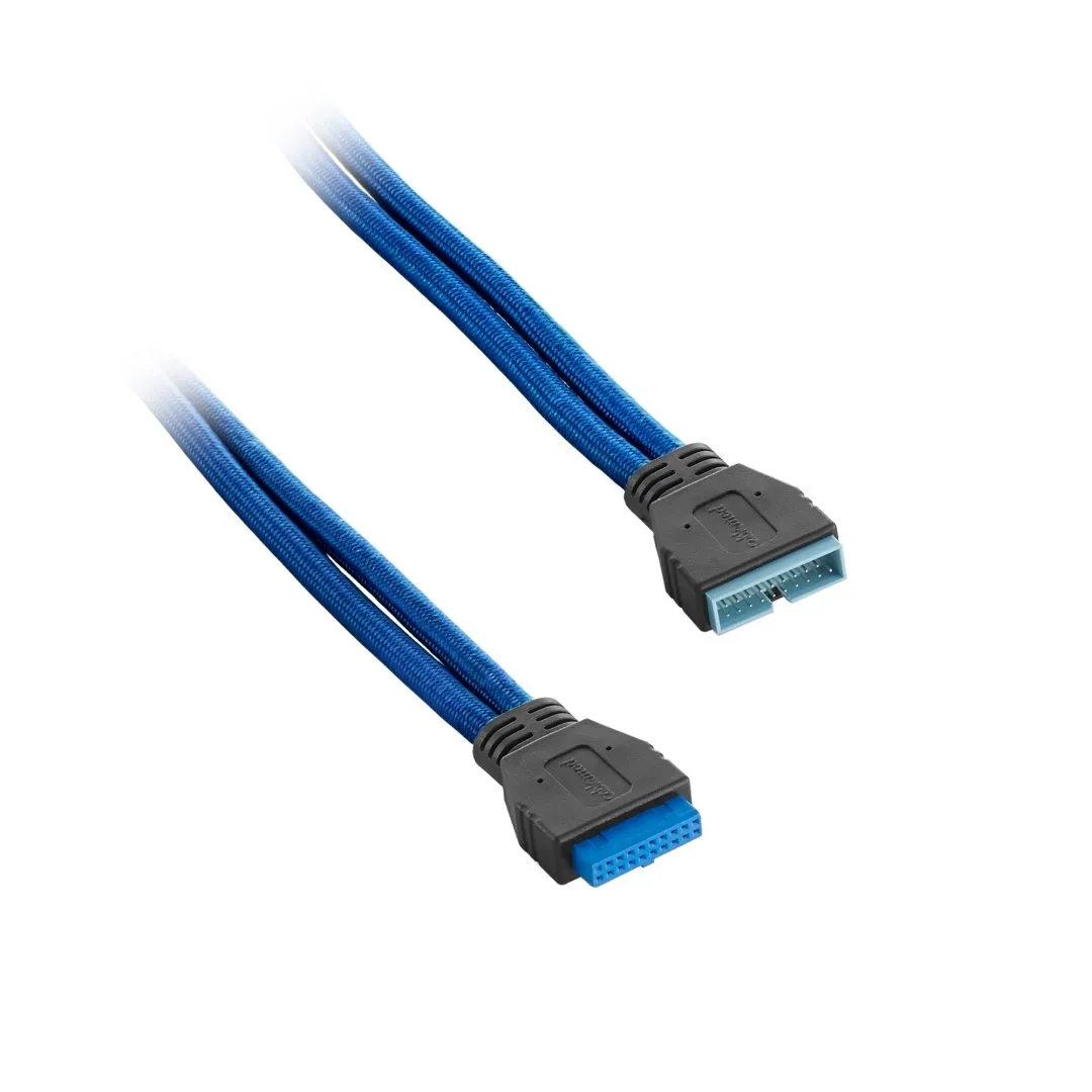 CableMod ModFlex Internal USB 3.0 50cm verlengkabel blauw gesleevd
