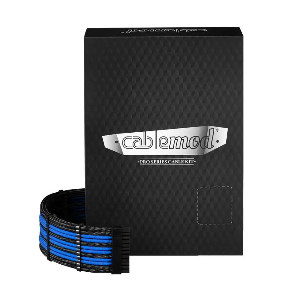 CableMod E-Series Pro 12VHPWR kabelset 16-pin zwart blauw