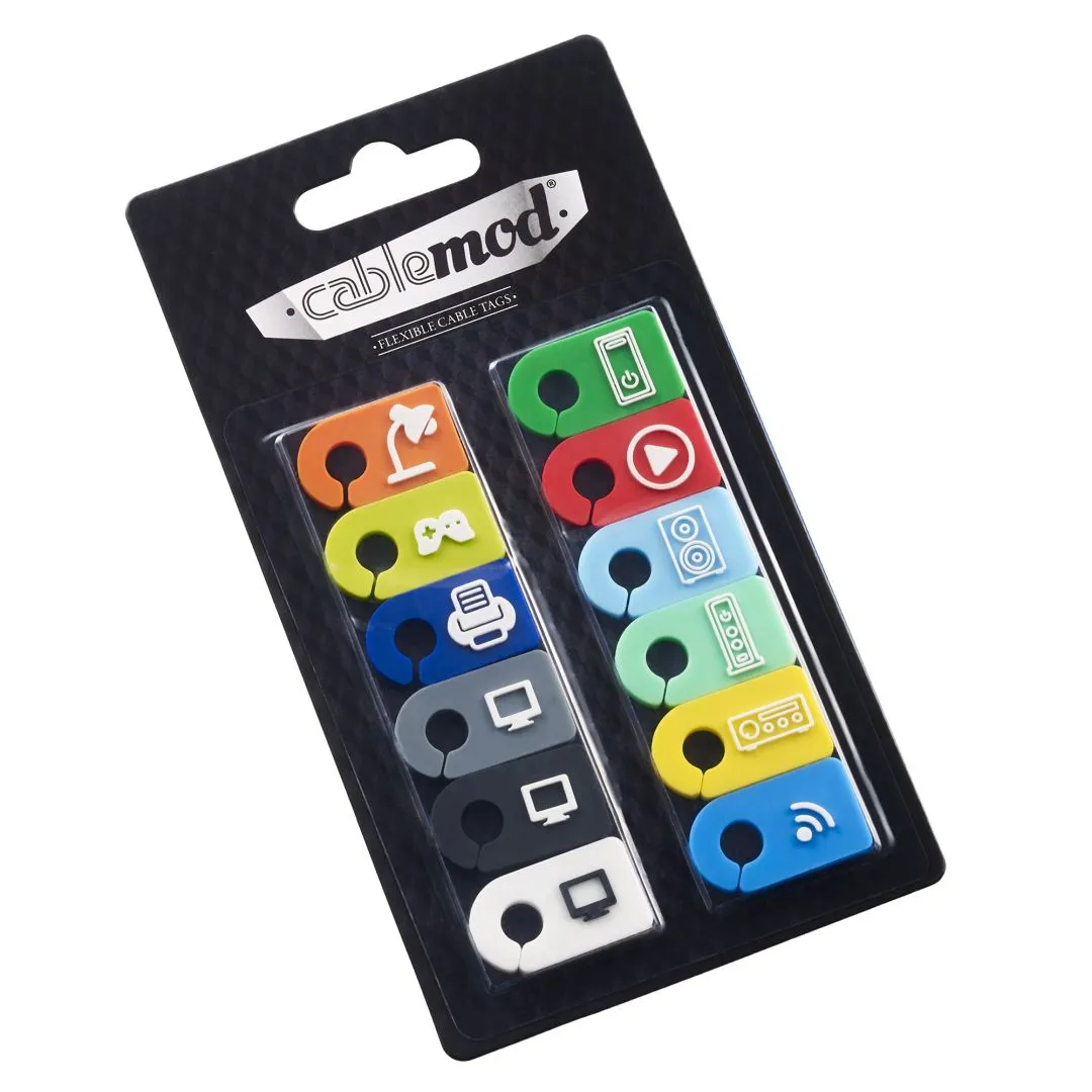 CableMod Cable Tag Kit Series 1 kabellabels 12 stuks