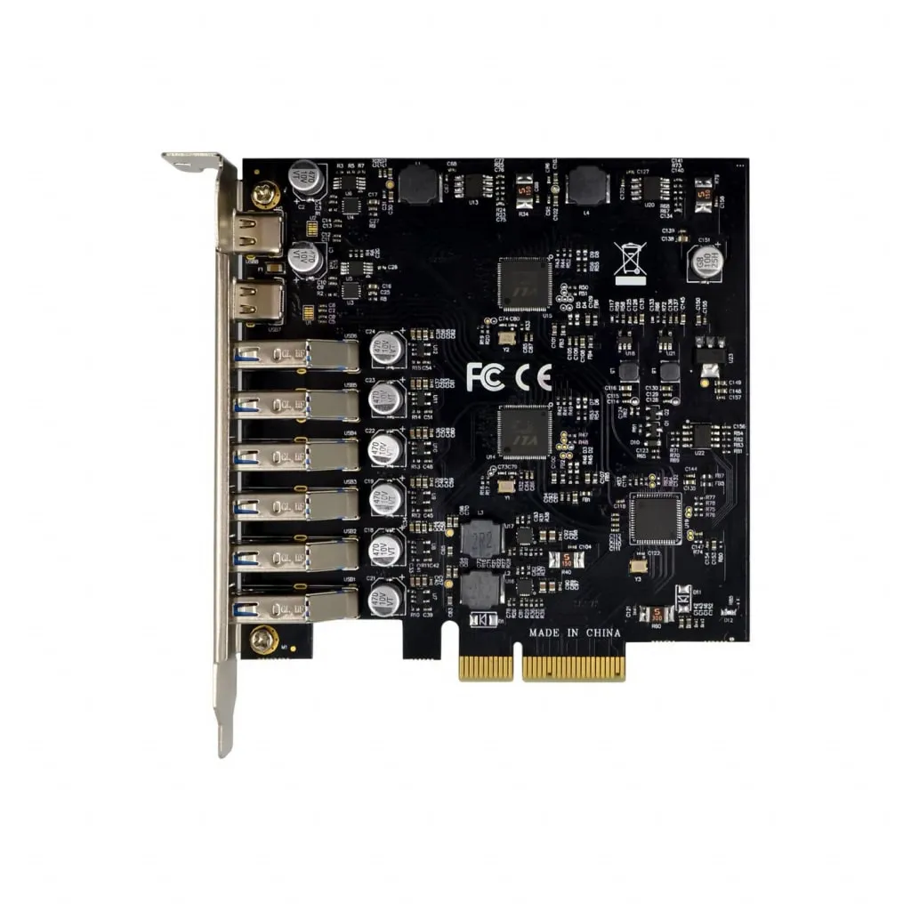 Microconnect ASM3142 PCIe uitbreidingskaart 10Gbps USB-C USB-A