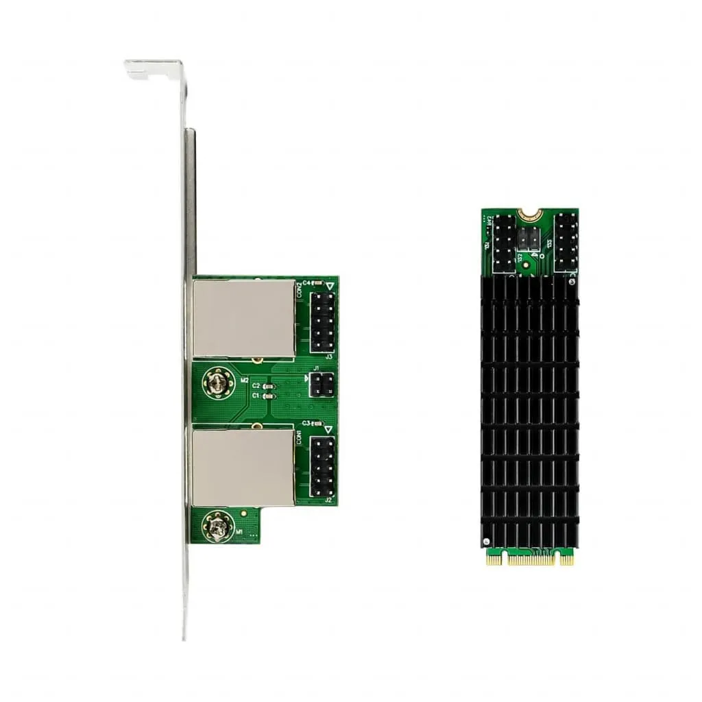 Microconnect RTL8125B netwerkkaart M.2 Dual-2.5G PCIe