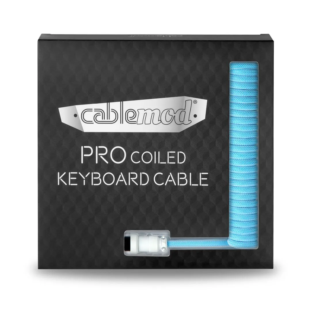 CableMod Pro Coiled toetsenbordkabel USB-C 150cm blauw