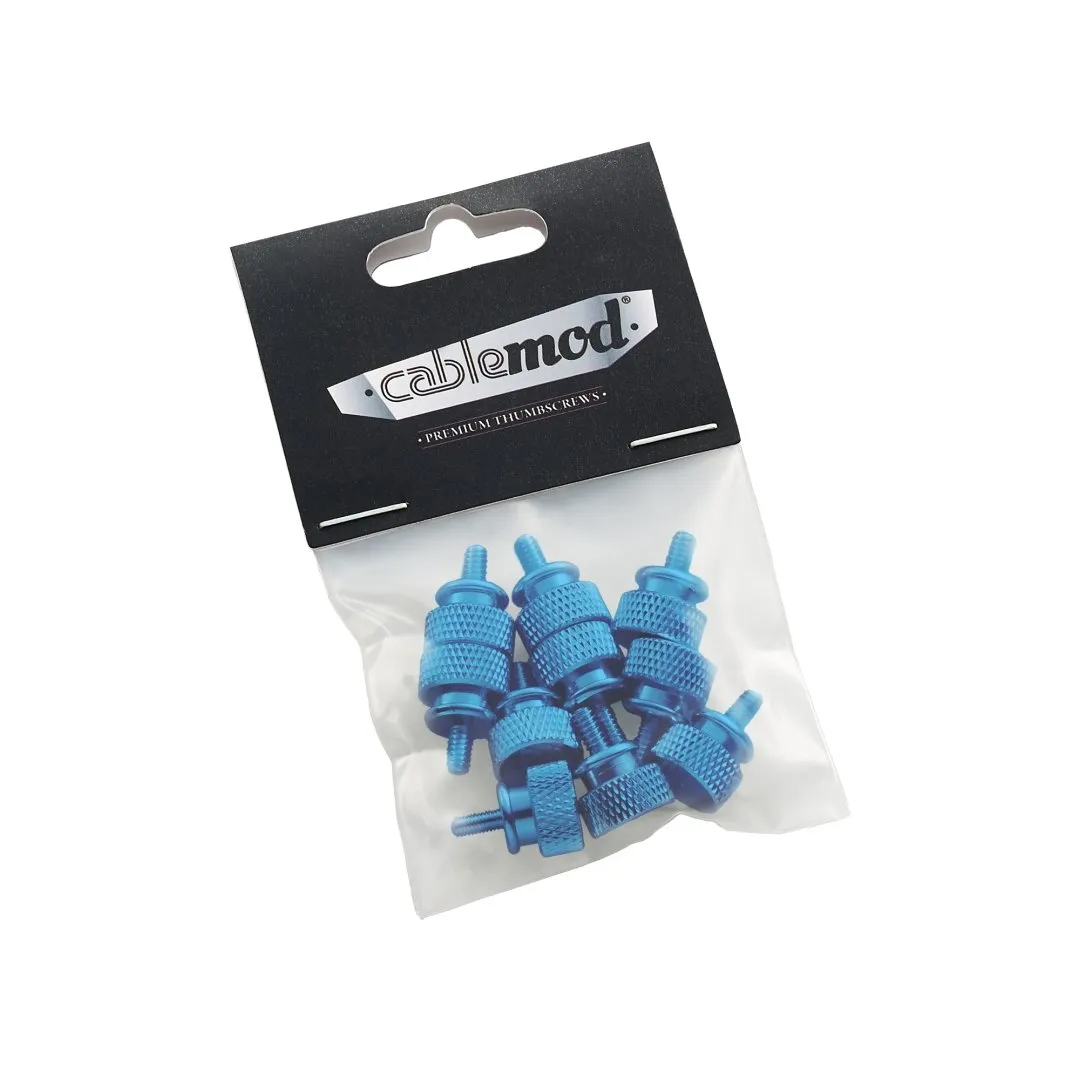 CableMod duimschroeven UNC 6-32 lichtblauw aluminium