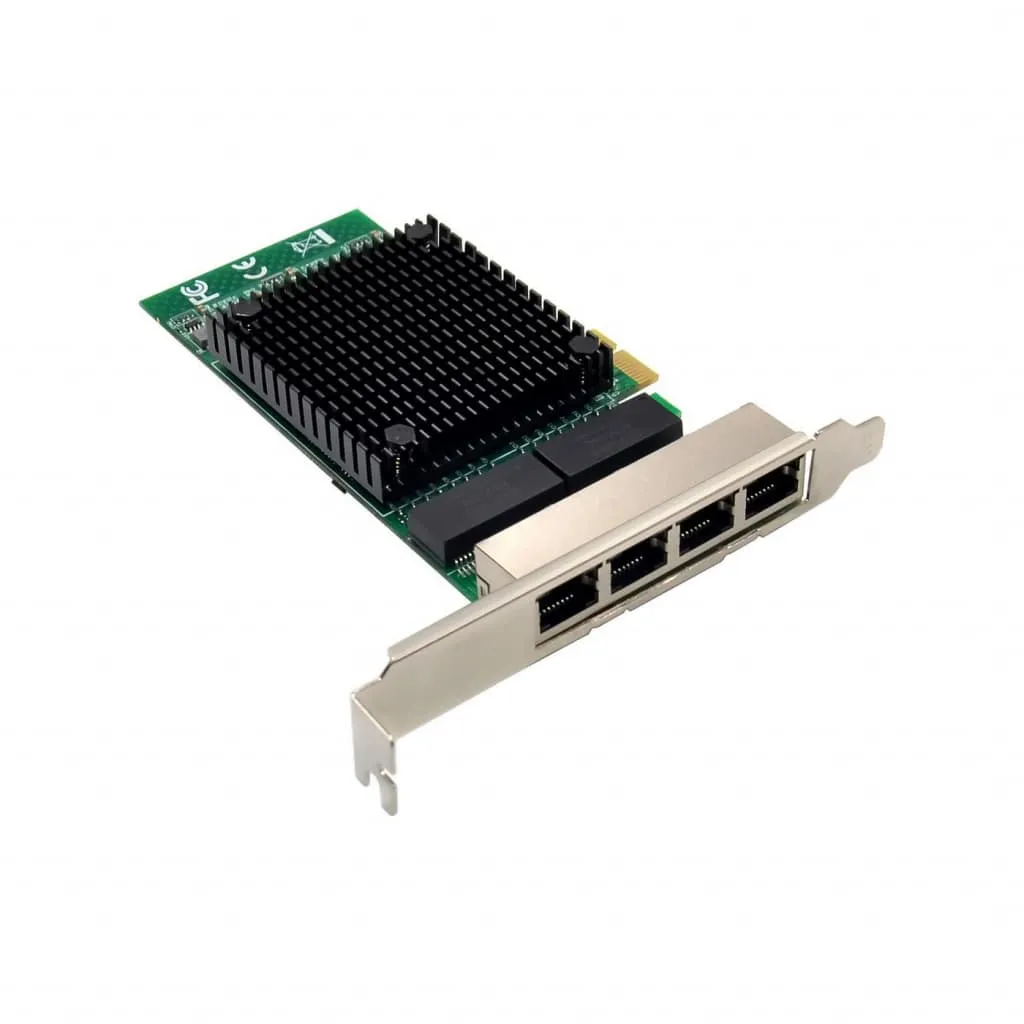 Microconnect netwerkkaart PCIe x1 82571 Quad-RJ45 1GbE