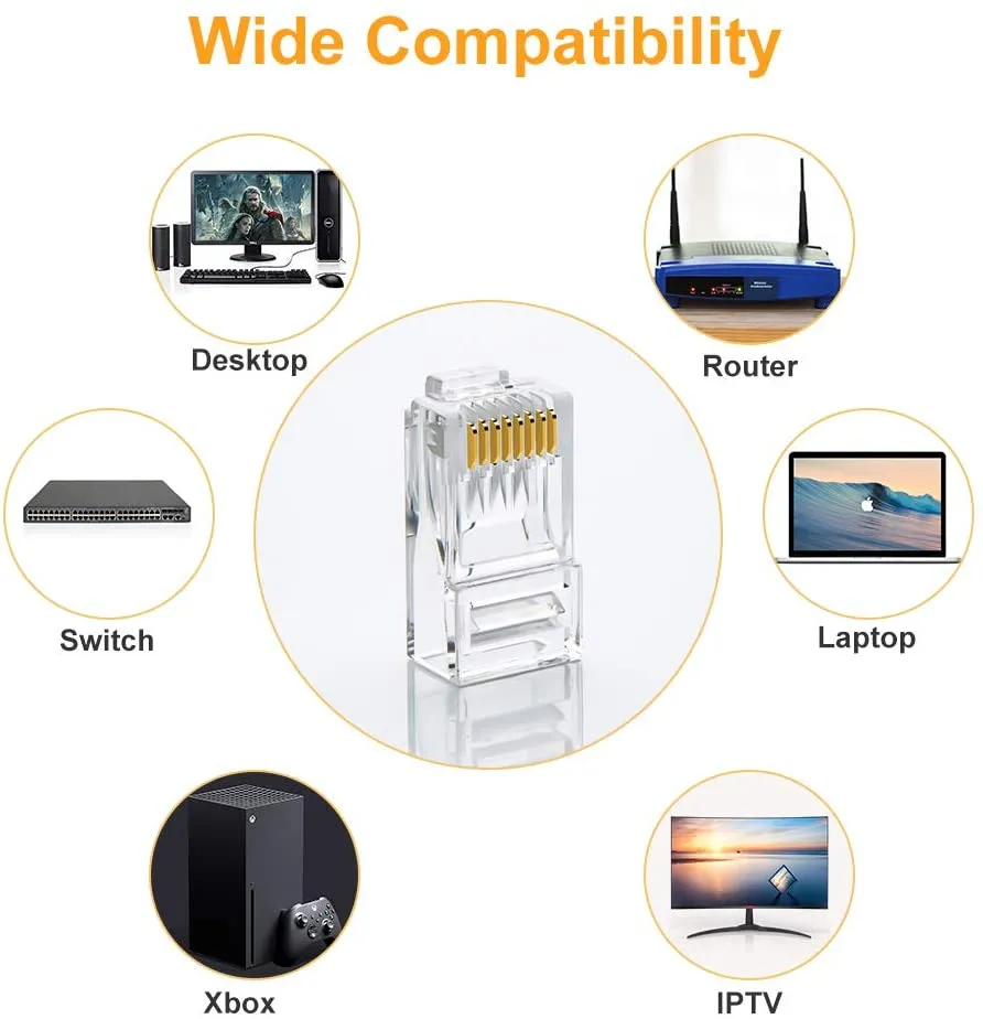 CableCreation Cat6 RJ45 connector 100 stuks UTP