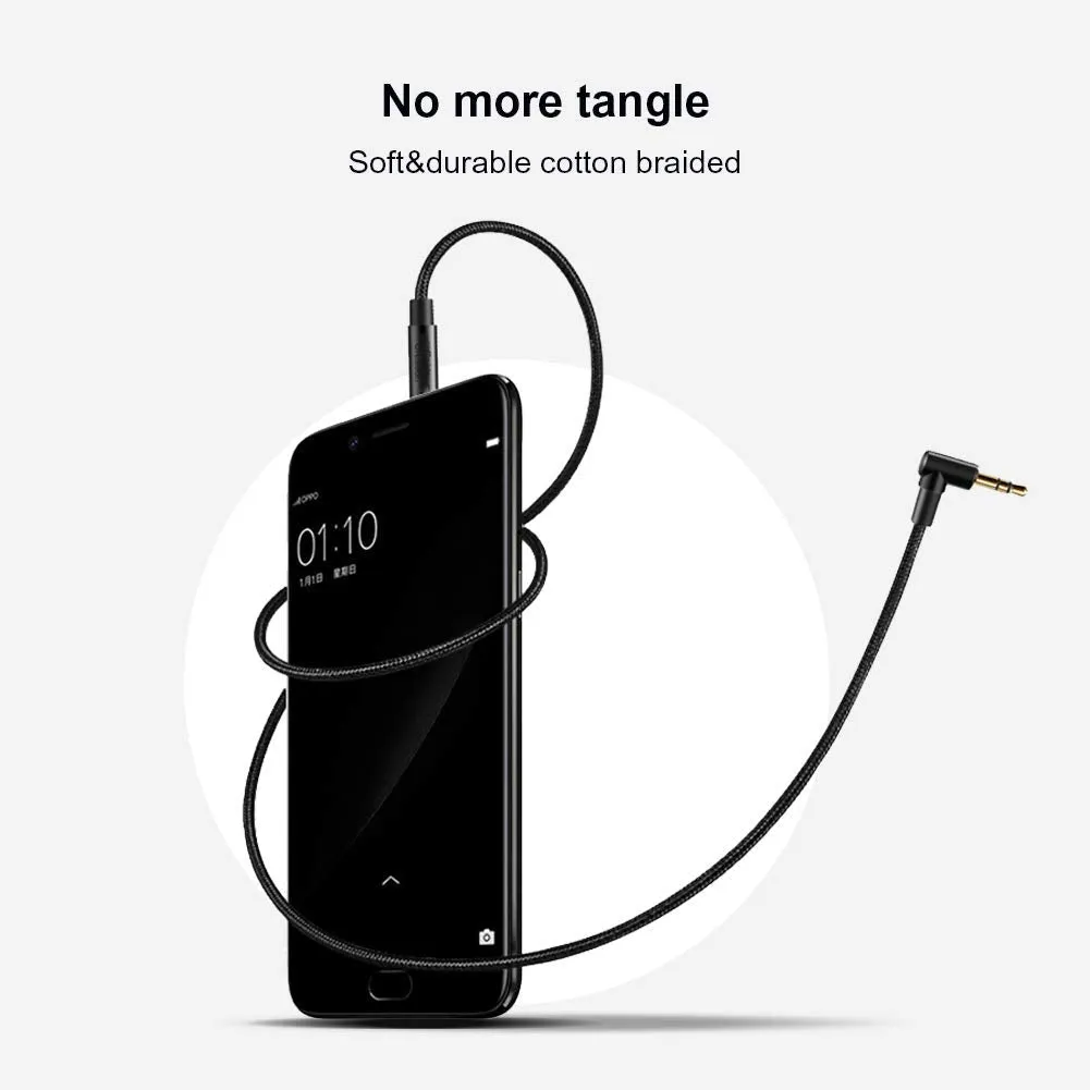 CableCreation 3,5mm Audiokabel Nylon 0,9m haaks