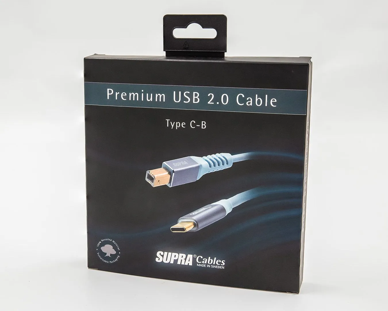 Supra USB 2.0 C-B USB-kabel USB-C naar USB-B 480 Mbps