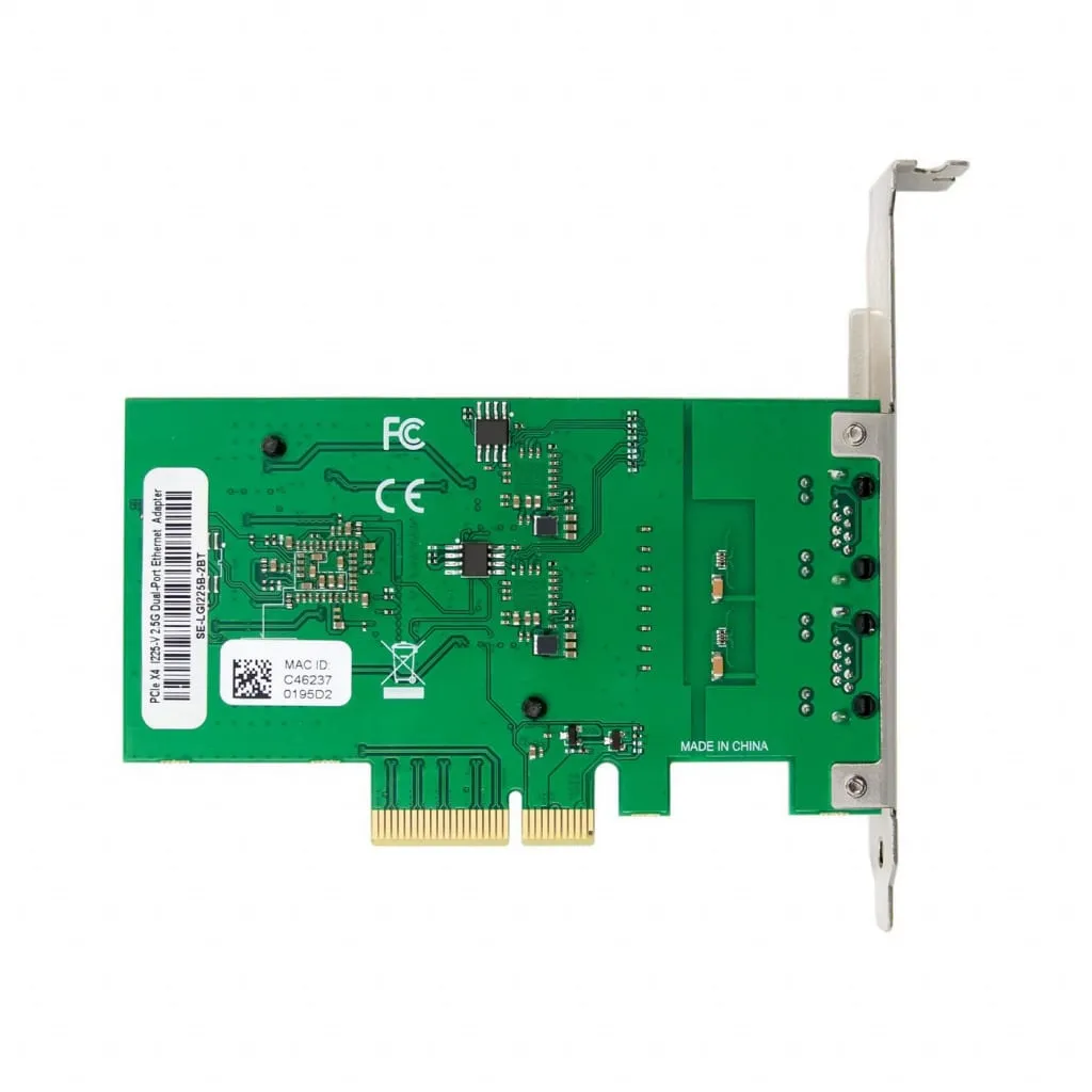 Microconnect I225-T2 netwerkkaart 2x 2.5G RJ45 PCIe