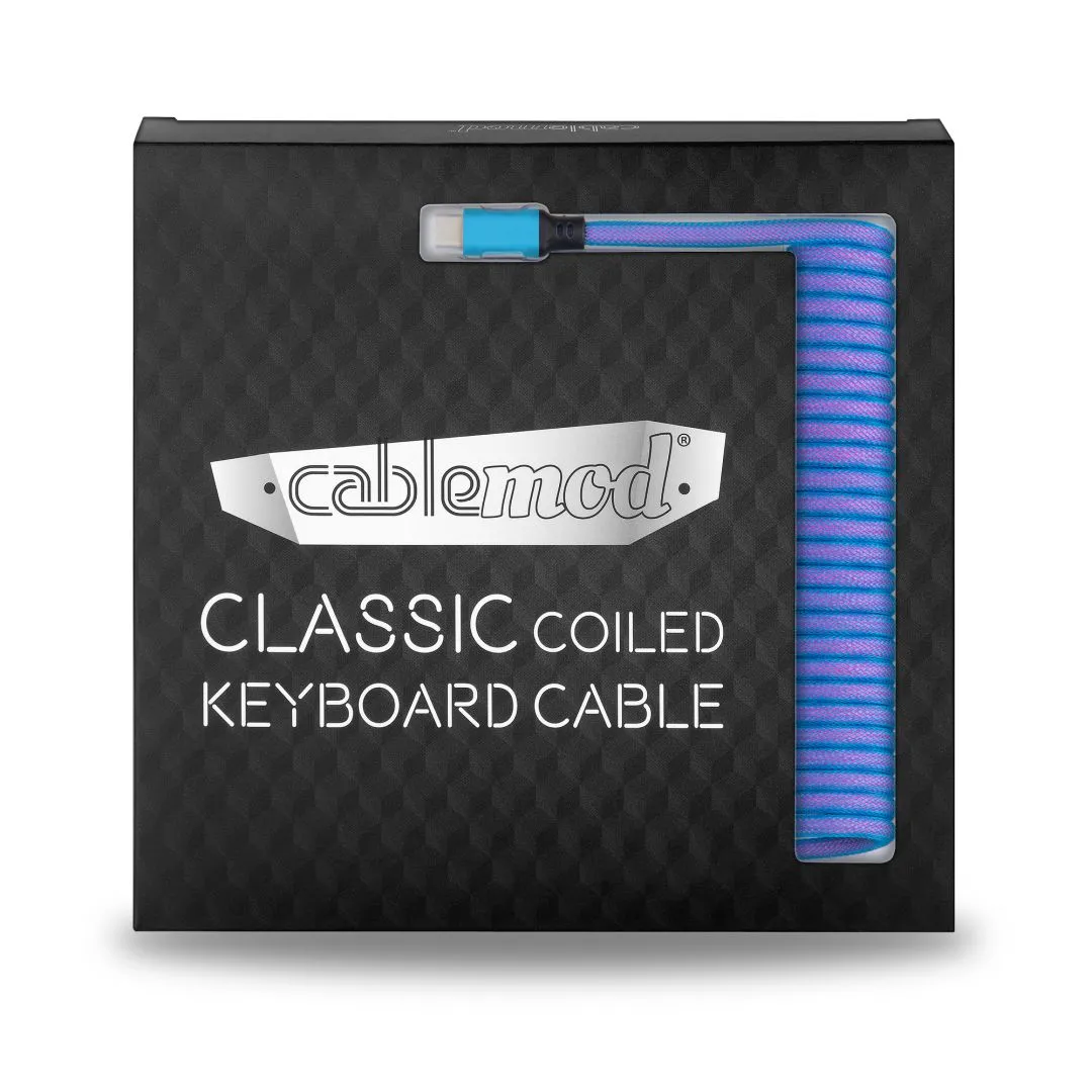 CableMod Classic Coiled keyboard kabel 150cm galaxy blue