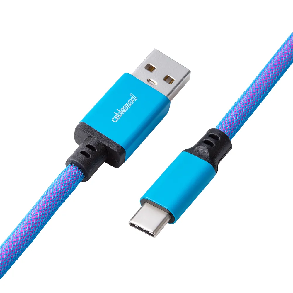 CableMod Pro toetsenbordkabel USB-A/USB-C 150cm galaxy blauw