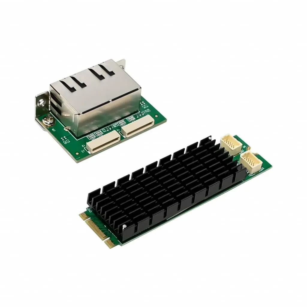 Microconnect M.2 I210-T2 netwerkkaart dual 1G RJ45
