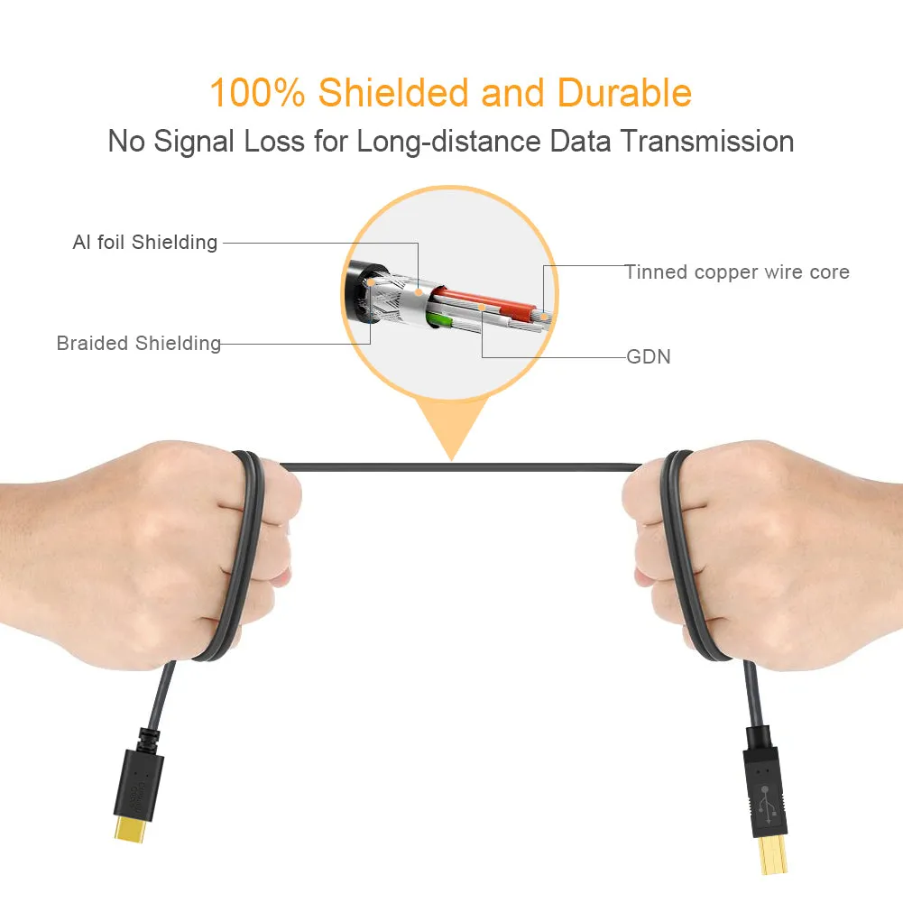 CableCreation USB-C naar USB-B printerkabel 2 m