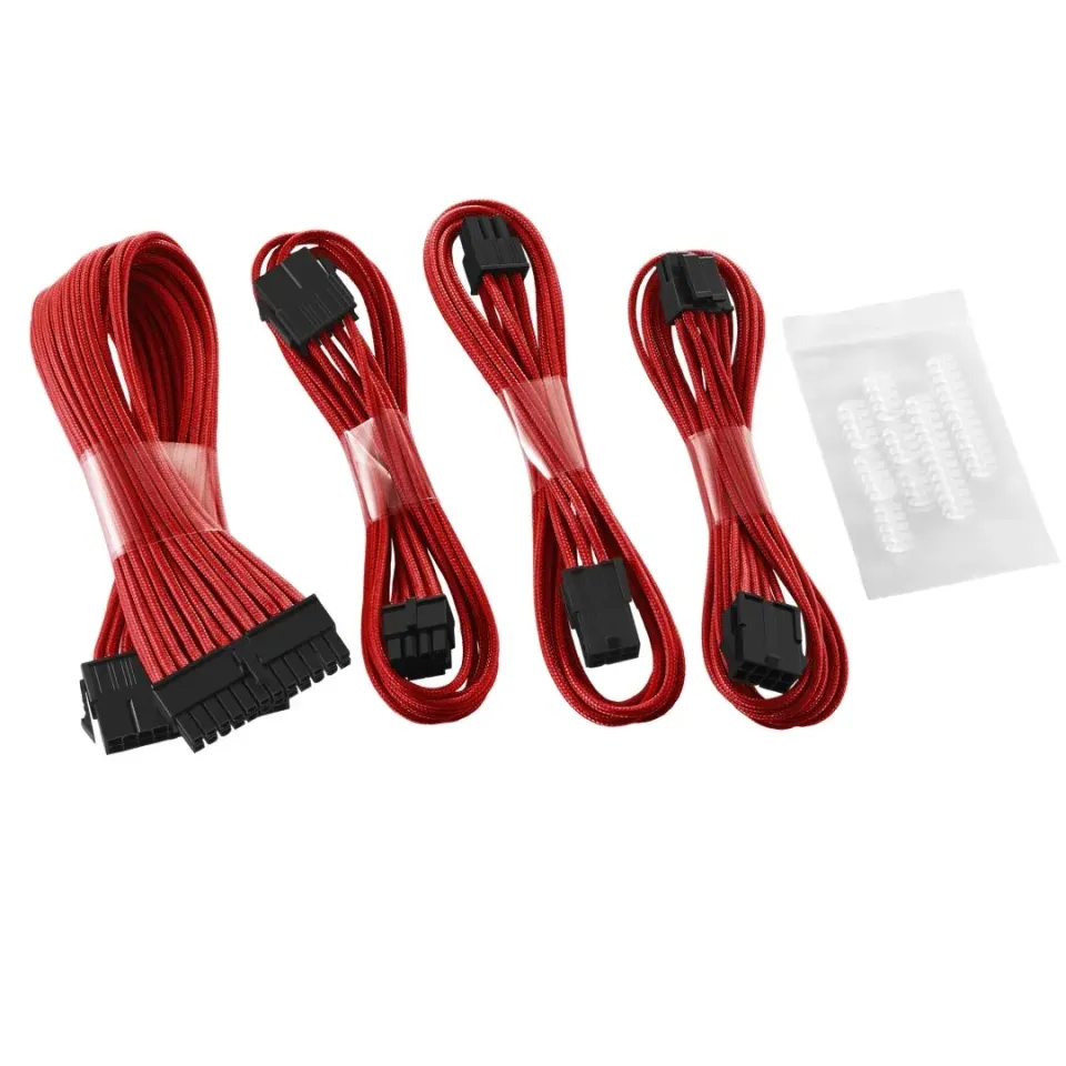 CableMod Classic ModFlex Basic 8+6 Pin verlengkabel set rood