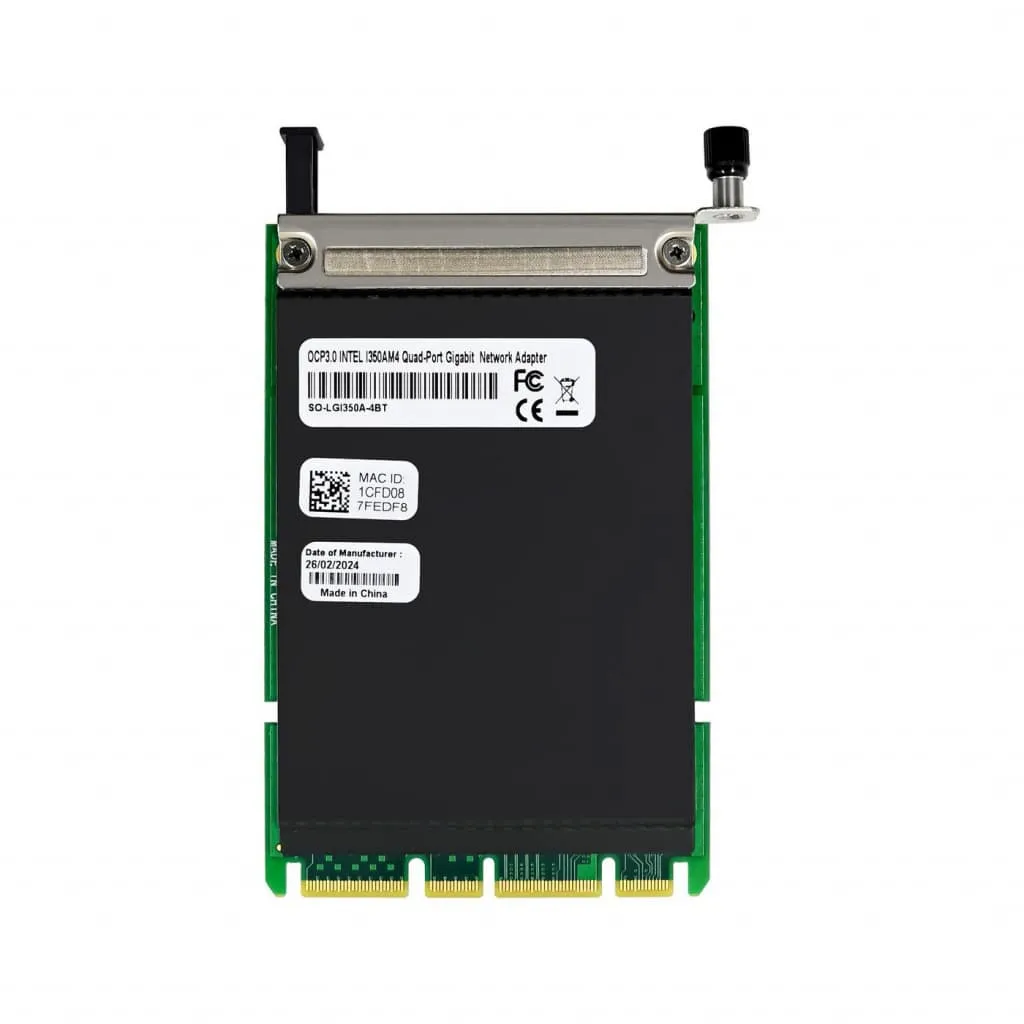 Microconnect X350-T4 netwerkkaart PCIe OCP 3.0 quad RJ45