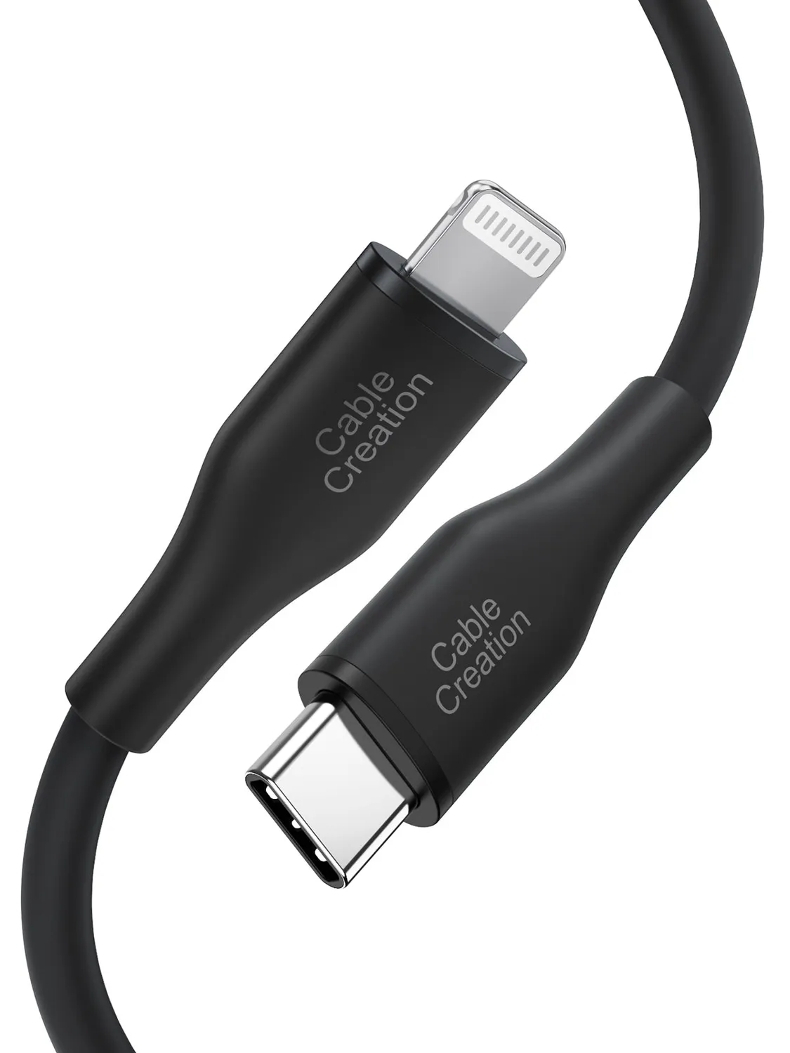CableCreation Silicone USB-C Lightning Kabel 1.8m zwart