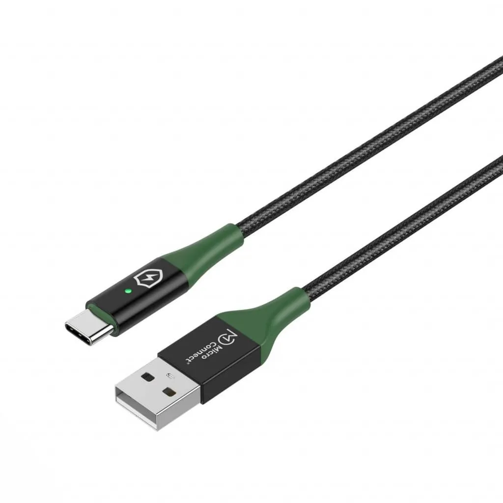 Microconnect Smart Charge USB-A USB-C kabel 2m zwart