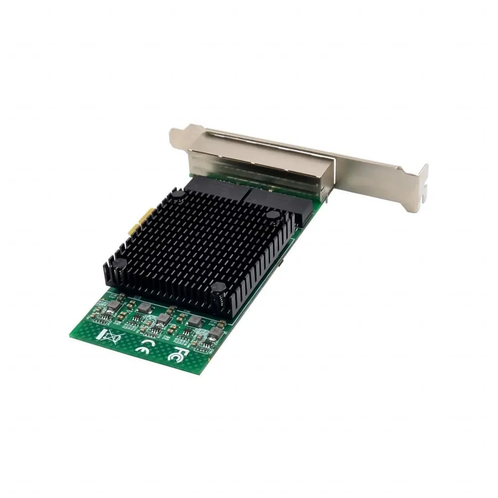 Microconnect netwerkkaart PCIe x1 82571 Quad-RJ45 1GbE