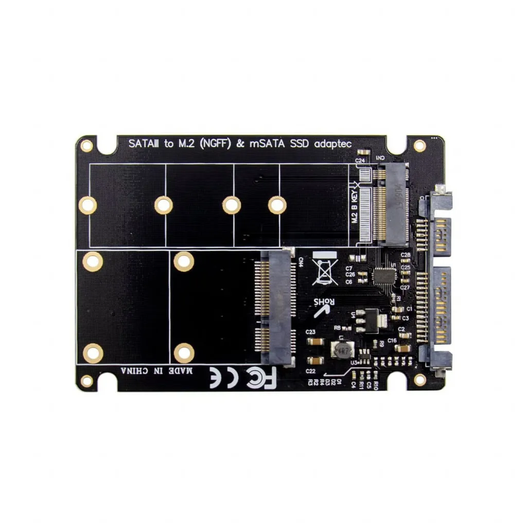 Microconnect SATA naar M.2/mSATA SSD adapter 2,5 inch