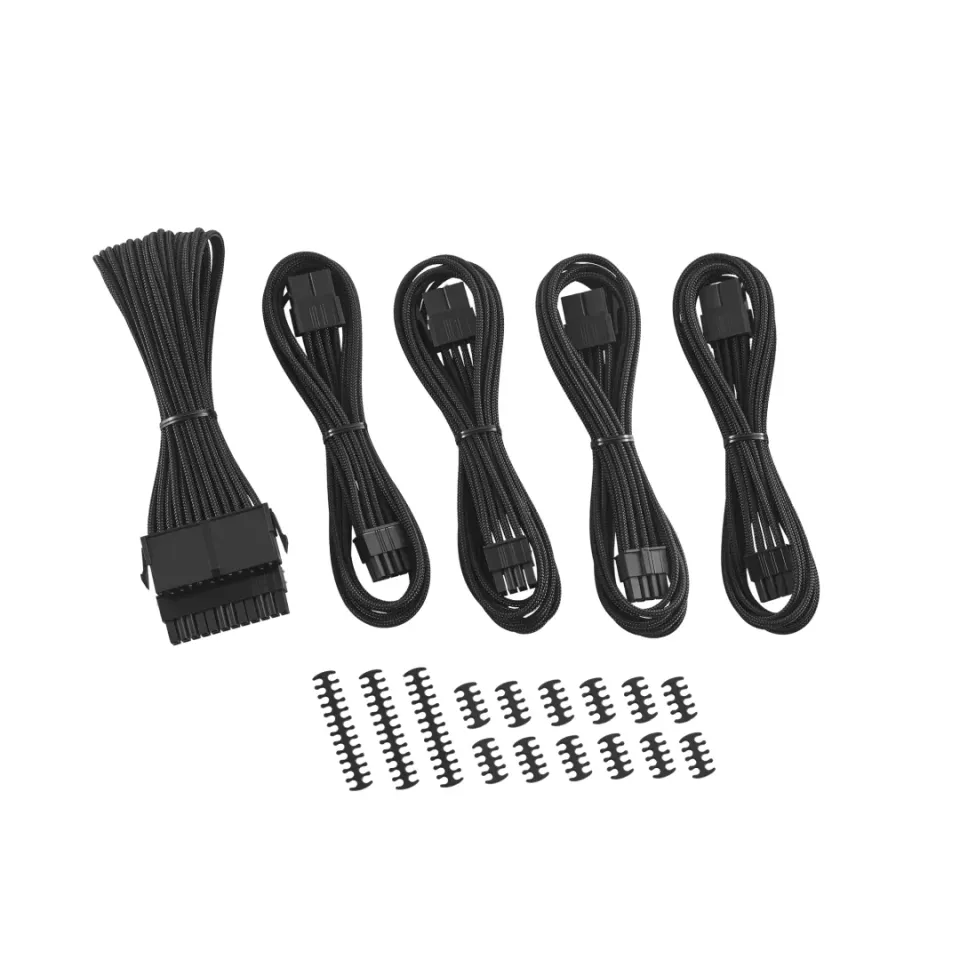 CableMod Classic ModMesh kabelset 8+8 extensie zwart