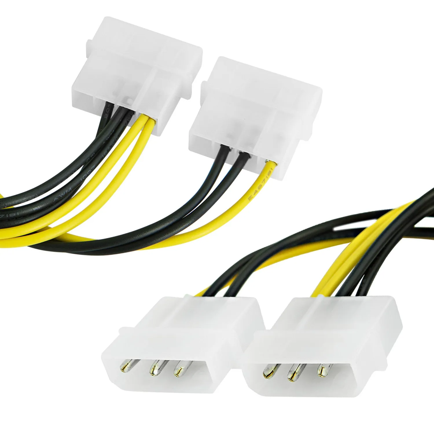 CableCreation Molex naar PCIe Voedingskabel 2-Pack 8-Pin