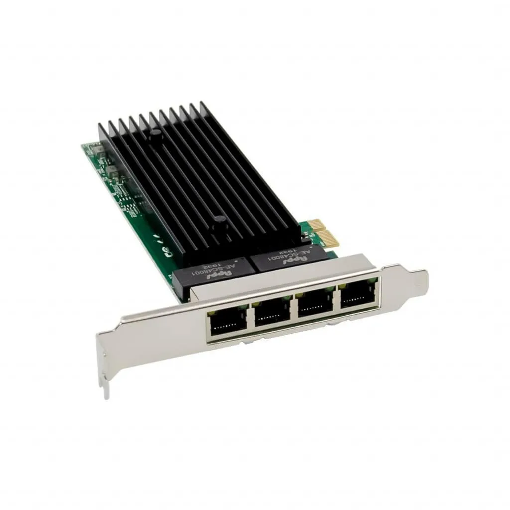 Microconnect Intel 82576 quad netwerkkaart PCIe 4x RJ45