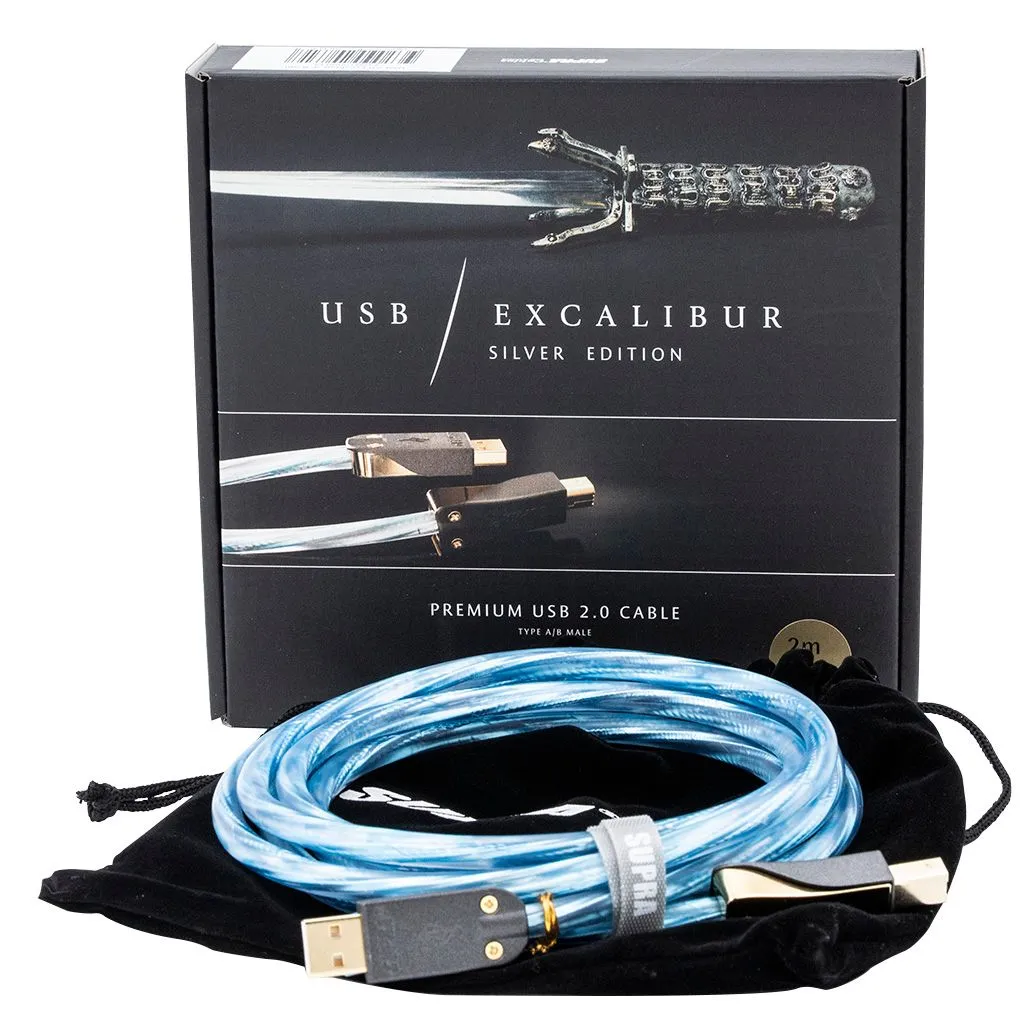 Supra Sword Excalibur USB-kabel 2.0 A-B afgeschermd