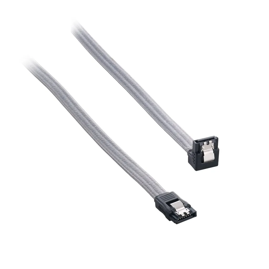 CableMod ModFlex Haakse SATA 3 Kabel 30cm Zilver