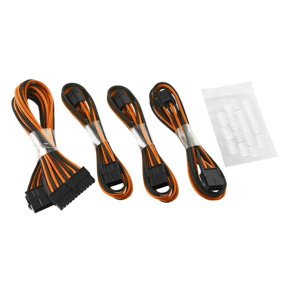 CableMod Classic ModFlex Basic Extension kabelset zwart-oranje
